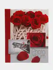 Бордовый фотоальбом "Love" 200 фото 10х15