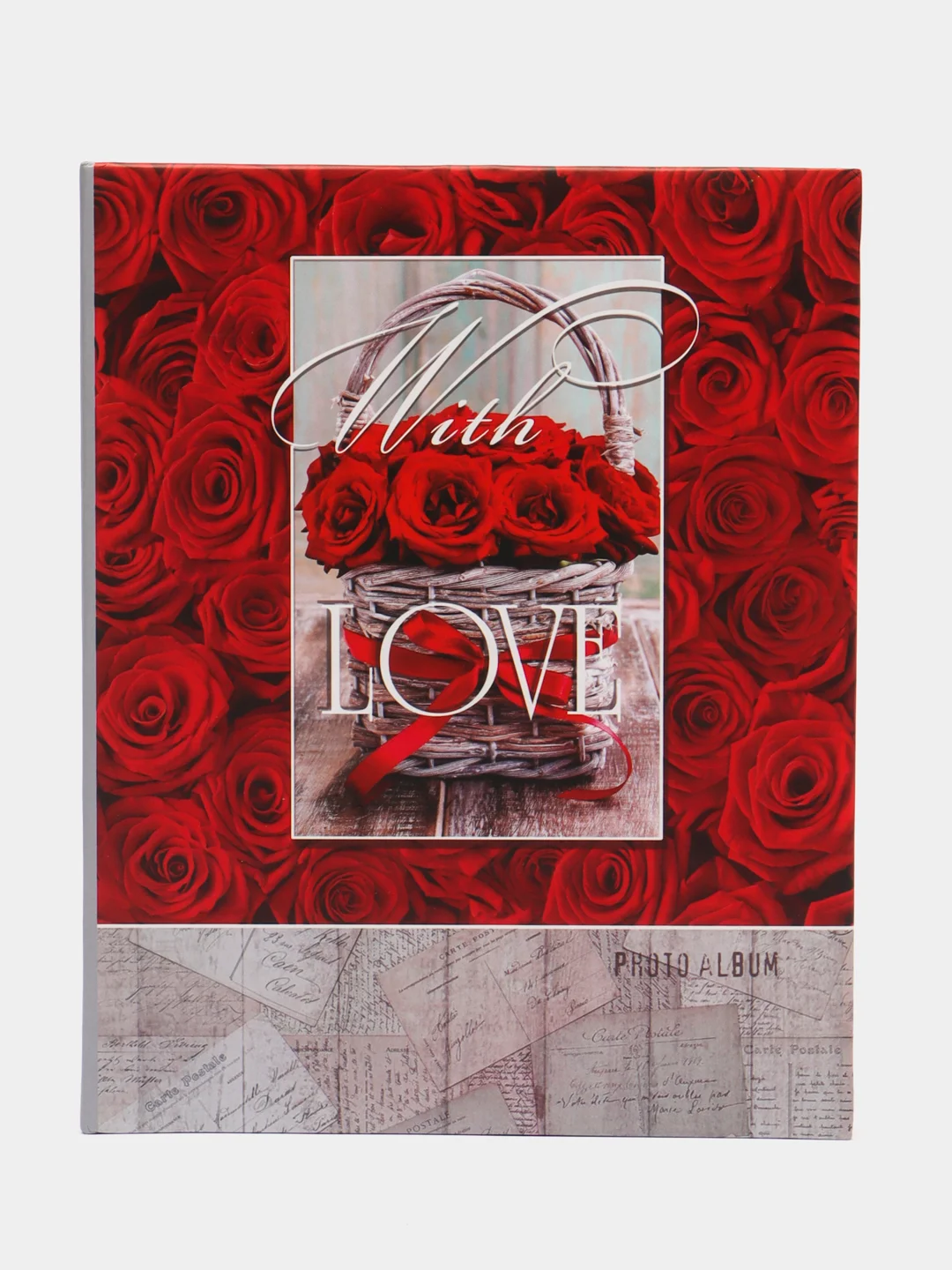Красный фотоальбом "Love" 200 фото 10х15