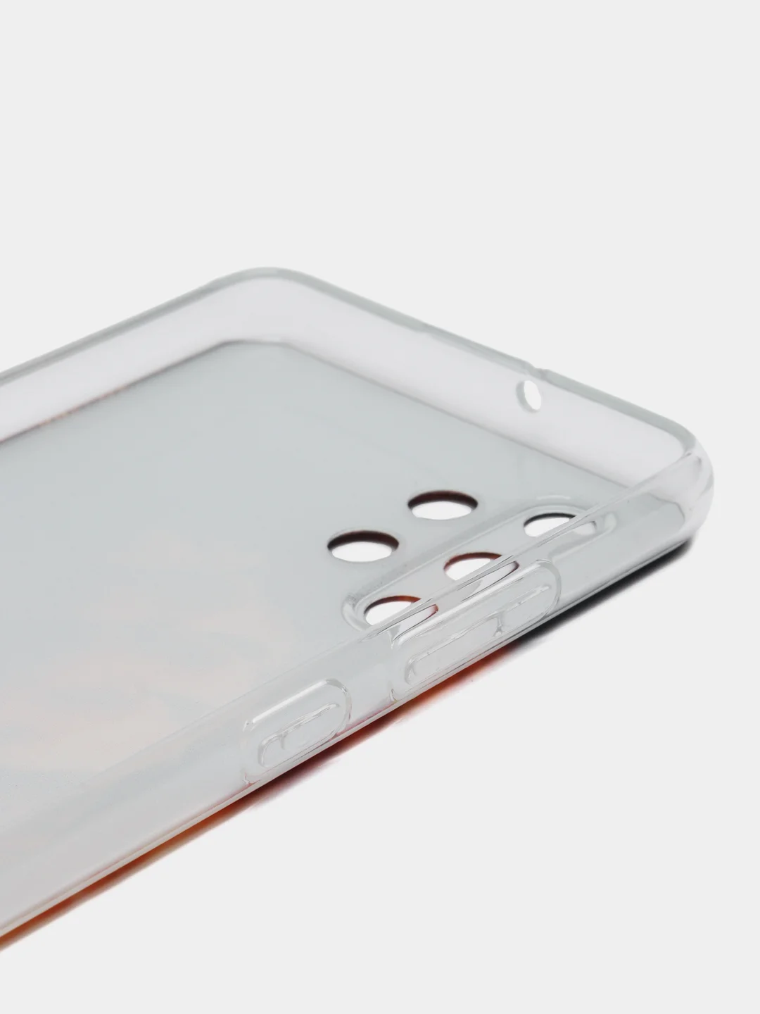 Светло-бежевый силиконовый чехол на Samsung Galaxy A32 / Самсунг А32 прозрачный с рисунком, защита камеры