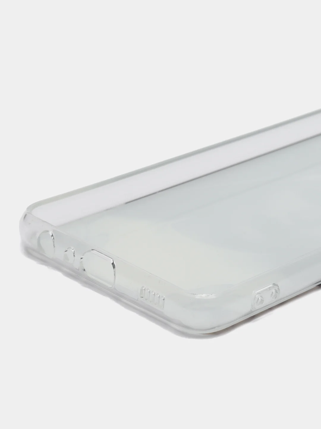 Бронзовый силиконовый чехол на Samsung Galaxy A32 / Самсунг А32 прозрачный с рисунком, защита камеры
