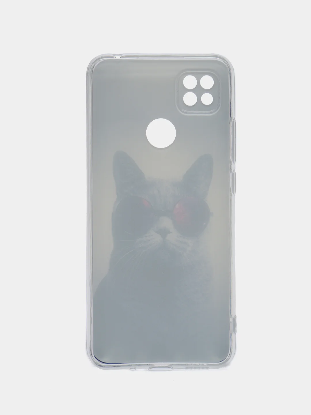 Синий меланж силиконовый чехол на Xiaomi Redmi 9C / Сяоми Редми 9С прозрачный с рисунком, защита камеры