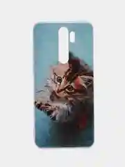 Светло-коричневый силиконовый чехол на Xiaomi Redmi Note 8 Pro / Сяоми Редми Нот 8 Про прозрачный с рисунком