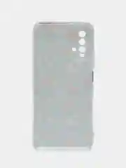 Светло-оранжевый силиконовый чехол на Xiaomi Redmi 9T / Редми 9Т прозрачный, с рисунком, защита камеры