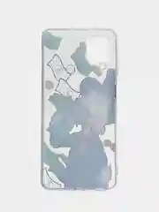 Тёмно-зелёный чехол на Samsung Galaxy A12/M12 / Самсунг А12/М12 прозрачный, с рисунком, защита камеры