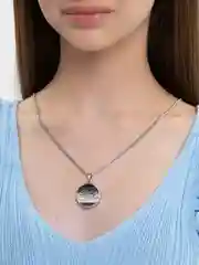 Серебряный цепочка на шею, на Новый Год "Coca Cola"