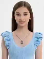Серебряный цепочка на шею, на Новый Год "Coca Cola"