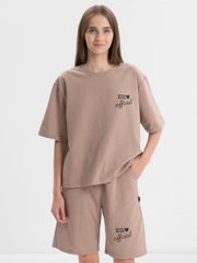 Костюм женский, двойка, двухнитка, шорты с футболкой