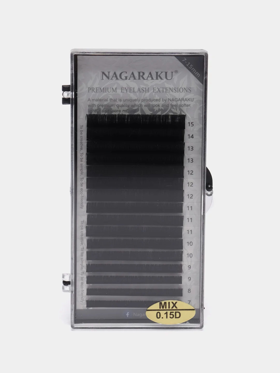 Ресницы для наращивания Nagaraku, микс 7-15 мм