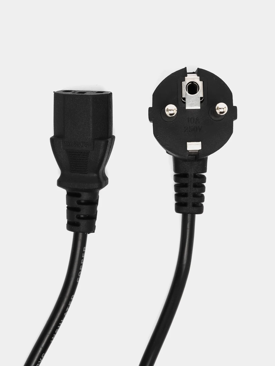 Универсальный кабель питания с заземлением Euro, 250V, 10A-16А - 1,2 м / 1,5 м