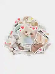 Белый набор наклеек с кошками, стикеры котики и лапки, детские, для девочек, 50 штук