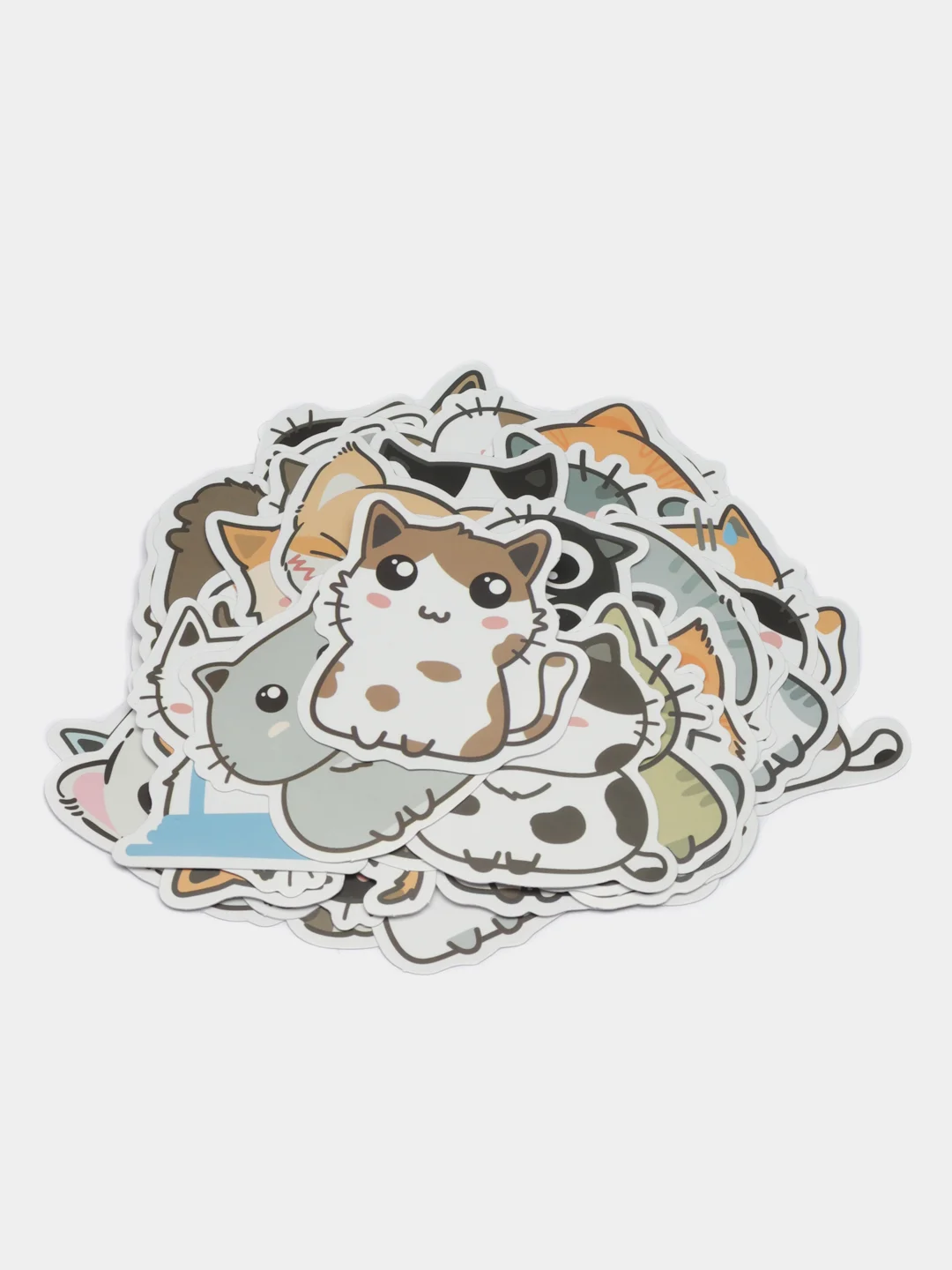 Коралловый набор наклеек с кошками, стикеры котики и лапки, детские, для девочек, 50 штук