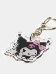 Черный брелок для ключей акриловый Куроми, My Melody, Hello Kitty, двусторонний, аниме брелок