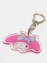 Розовый брелок для ключей акриловый Куроми, My Melody, Hello Kitty, двусторонний, аниме брелок