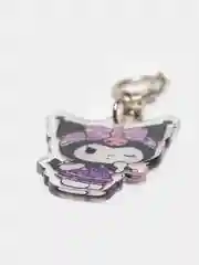 Тёмно-розовый брелок для ключей акриловый Куроми, My Melody, Hello Kitty, двусторонний, аниме брелок