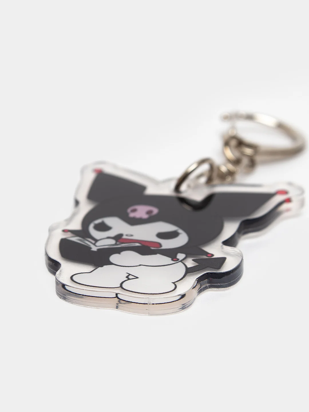 Тёмно-серый брелок для ключей акриловый Куроми, My Melody, Hello Kitty, двусторонний, аниме брелок