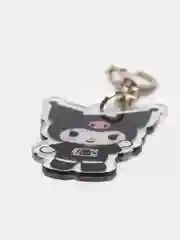 Синий меланж брелок для ключей акриловый Куроми, My Melody, Hello Kitty, двусторонний, аниме брелок