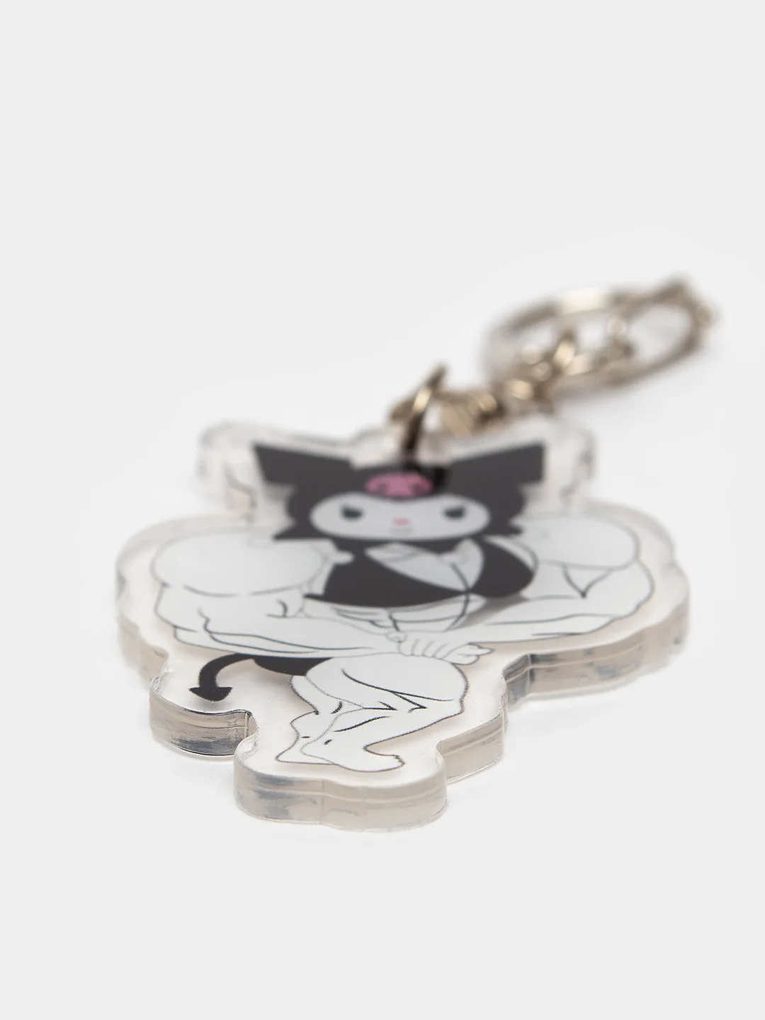 Тёмно-коричневый брелок для ключей акриловый Куроми, My Melody, Hello Kitty, двусторонний, аниме брелок