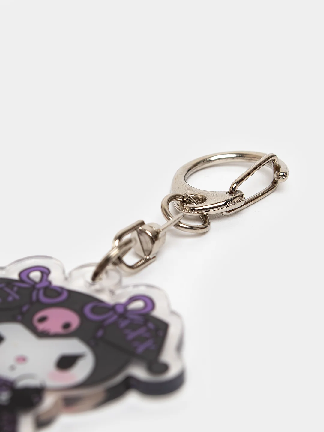 Хром брелок для ключей акриловый Куроми, My Melody, Hello Kitty, двусторонний, аниме брелок