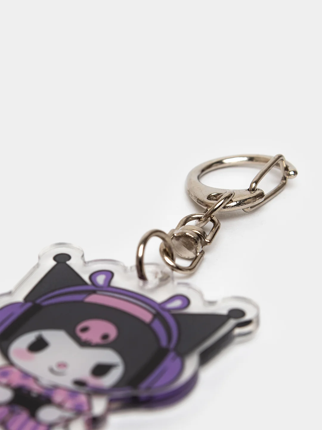 Аметистовый брелок для ключей акриловый Куроми, My Melody, Hello Kitty, двусторонний, аниме брелок