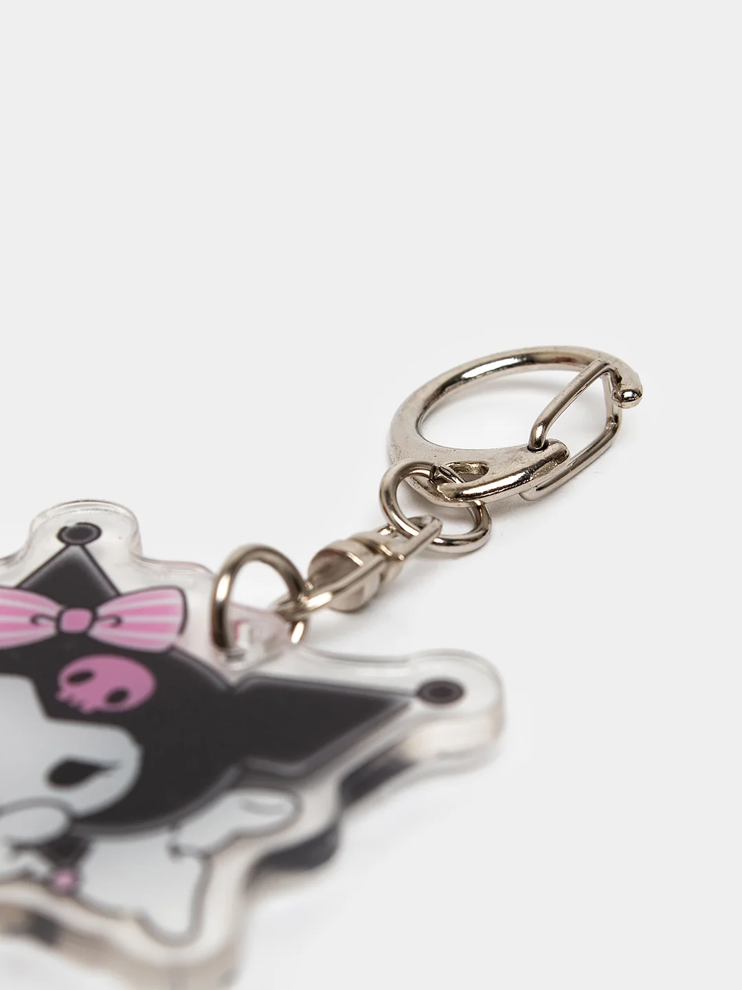 Черный брелок для ключей акриловый Куроми, My Melody, Hello Kitty, двусторонний, аниме брелок
