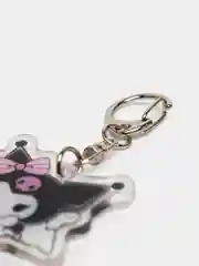 Черный брелок для ключей акриловый Куроми, My Melody, Hello Kitty, двусторонний, аниме брелок