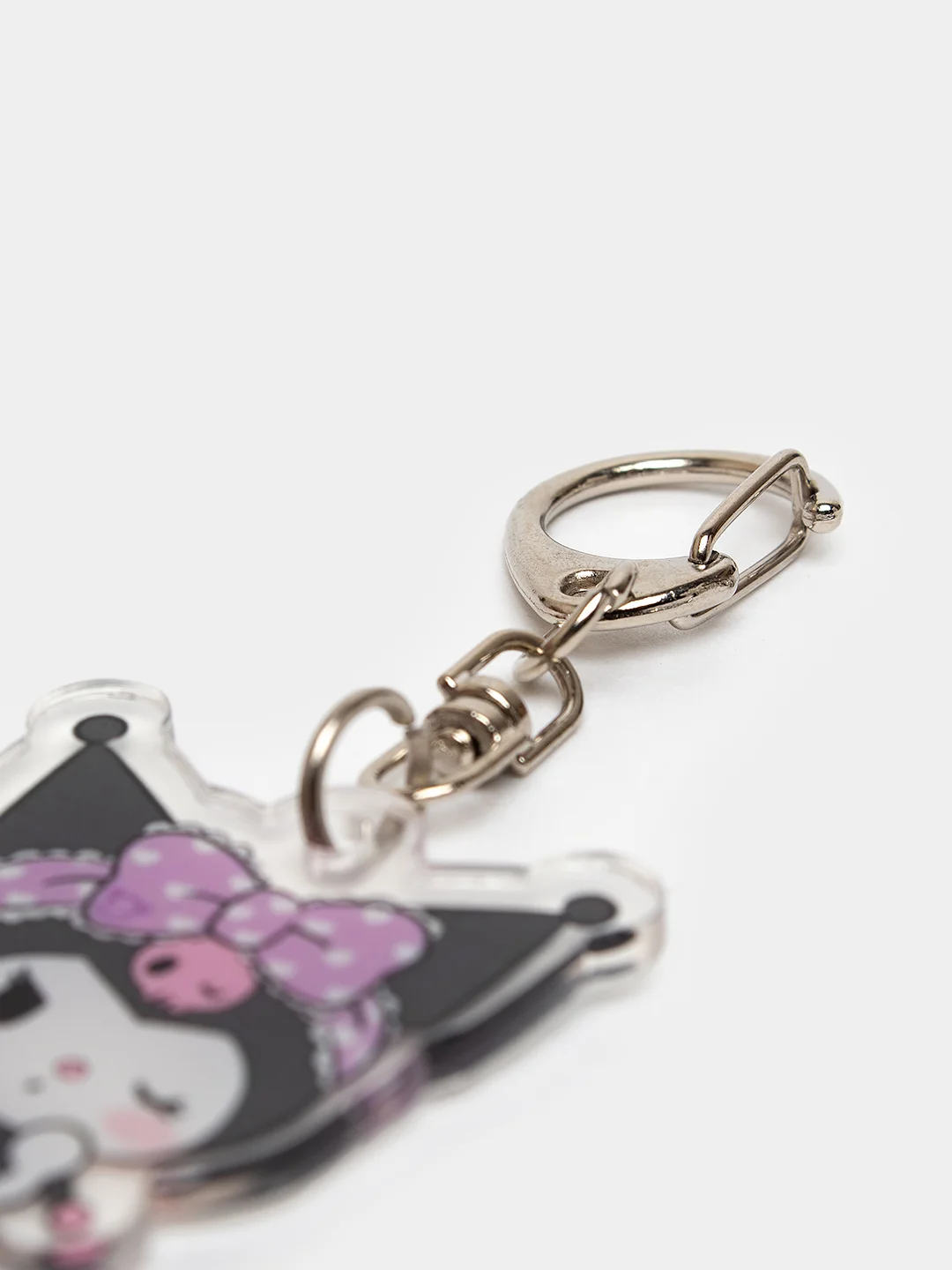 Тёмно-розовый брелок для ключей акриловый Куроми, My Melody, Hello Kitty, двусторонний, аниме брелок