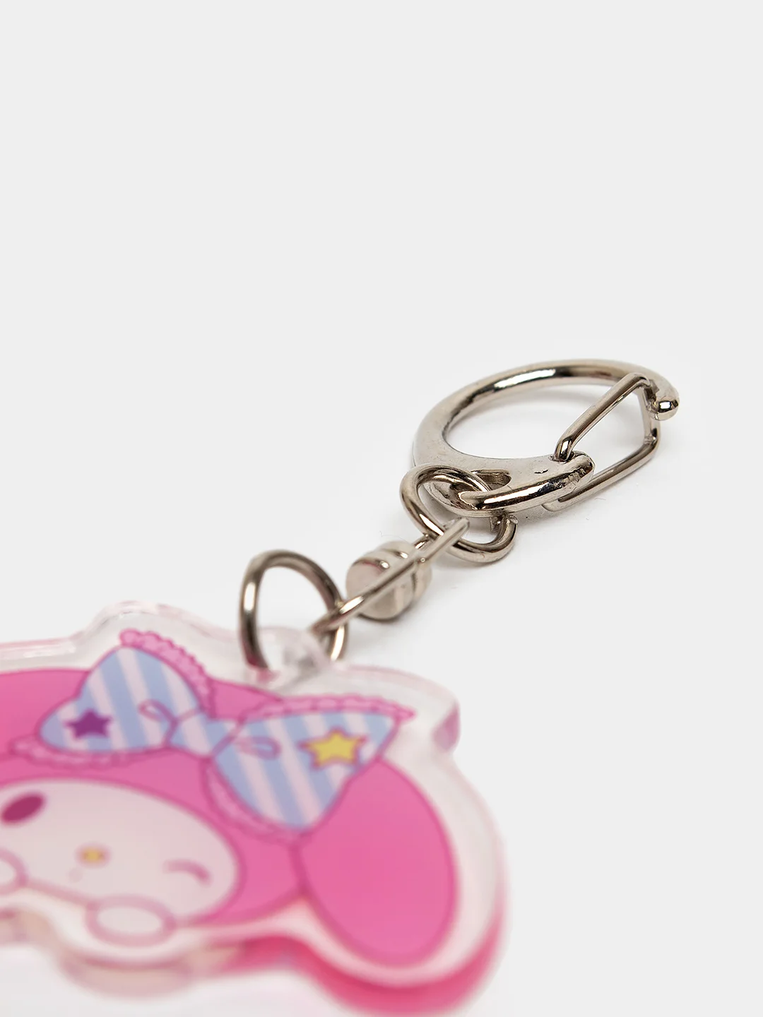 Розовый брелок для ключей акриловый Куроми, My Melody, Hello Kitty, двусторонний, аниме брелок