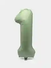 Шар фольгированный "Цифра 1", олива, оливковый Slim, 40"
