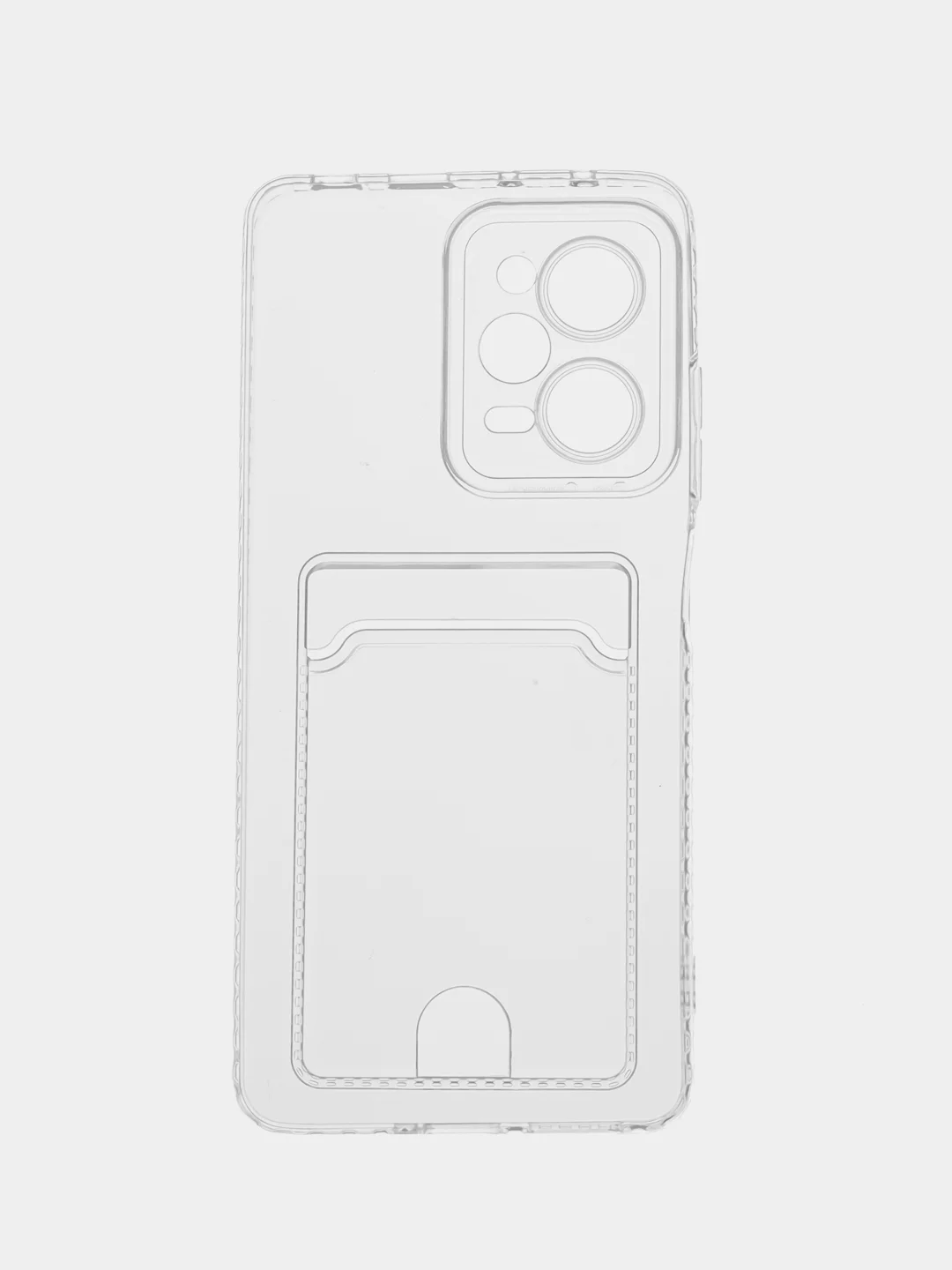 Прозрачный чехол для Xiaomi Redmi Note 12 Pro Plus 5G / Poco X5 Pro, прозрачный, с карманом для карты