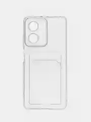 Прозрачный чехол для Xiaomi Redmi Note 12 Pro Plus 5G / Poco X5 Pro, прозрачный, с карманом для карты