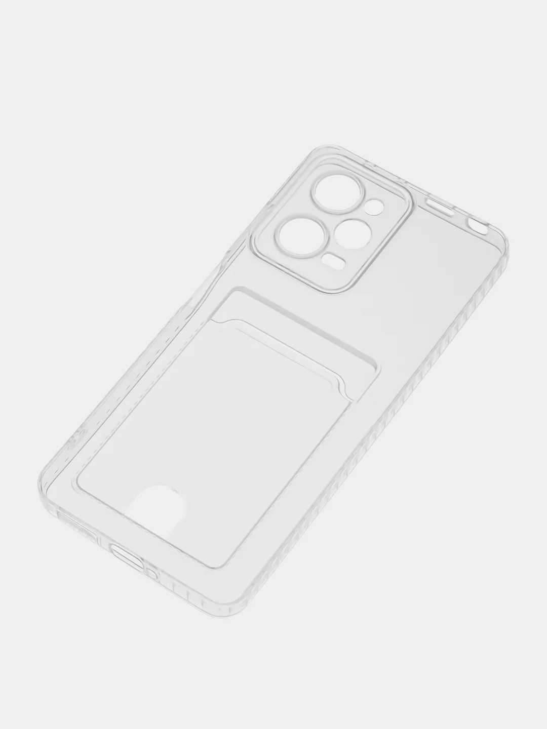 Прозрачный чехол для Xiaomi Redmi Note 12 Pro Plus 5G / Poco X5 Pro, прозрачный, с карманом для карты