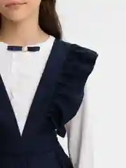 Серый сарафан школьный, для девочки
