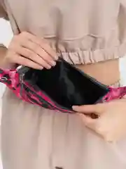 Розовый поясная сумка, спортивная, через плечо