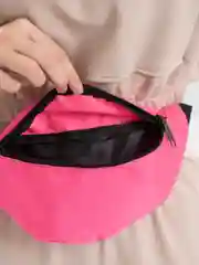 Розовый поясная сумка, через плечо, унисекс