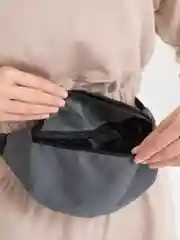 Серый поясная сумка, через плечо, унисекс