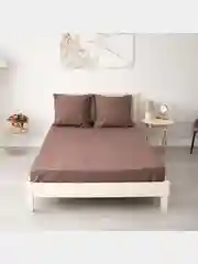 Коричневый комплект постельного белья Cotton Nights Sweet Dreams, хлопок