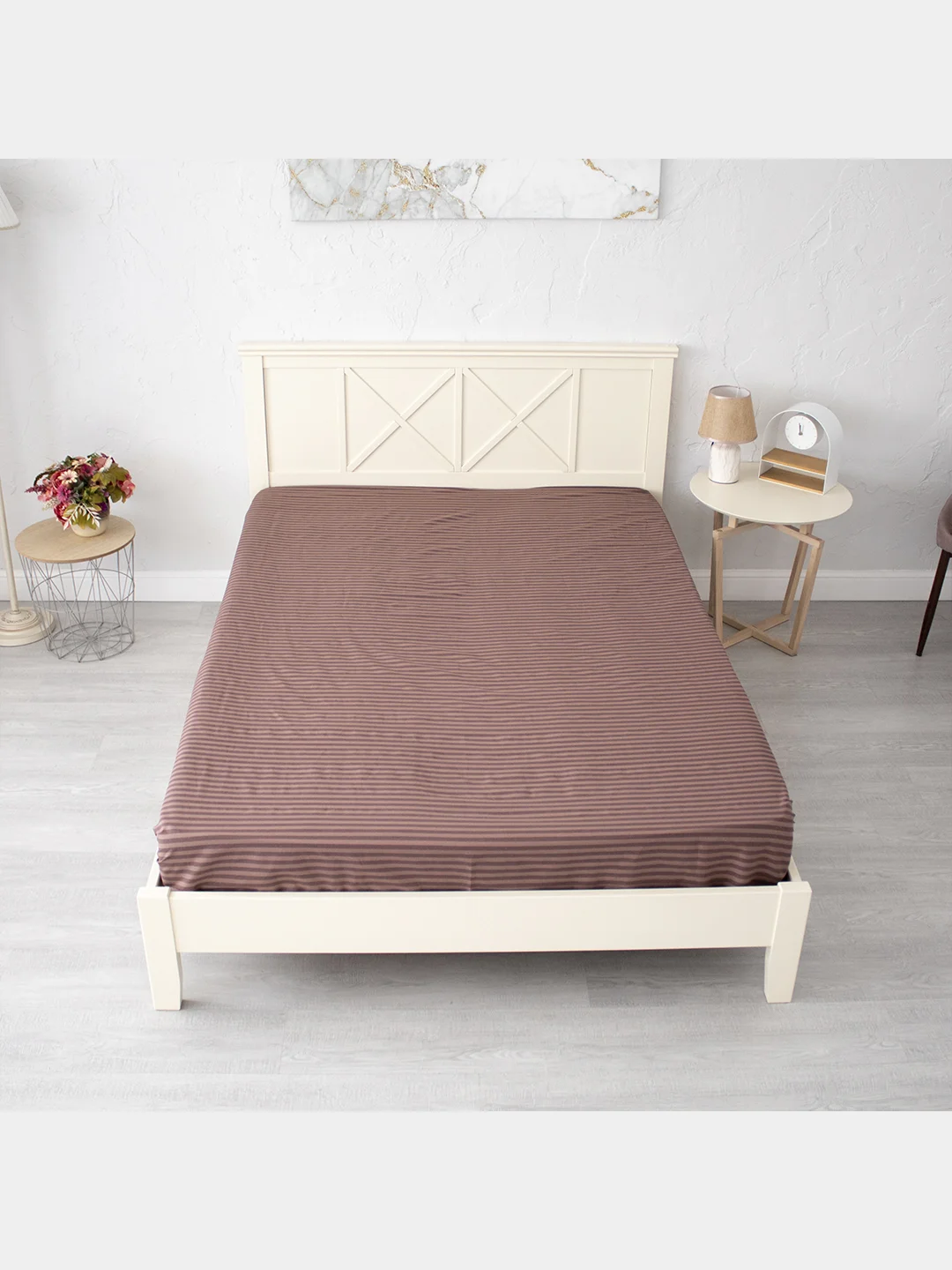 Коричневый комплект постельного белья Cotton Nights Sweet Dreams, хлопок
