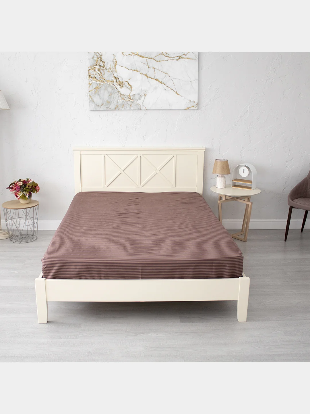 Коричневый комплект постельного белья Cotton Nights Sweet Dreams, хлопок