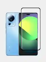 Прозрачный 1-2 шт Стекло 3D для Xiaomi 13 Lite защитное BROSCORP со шпателем и рамкой олеофобное
