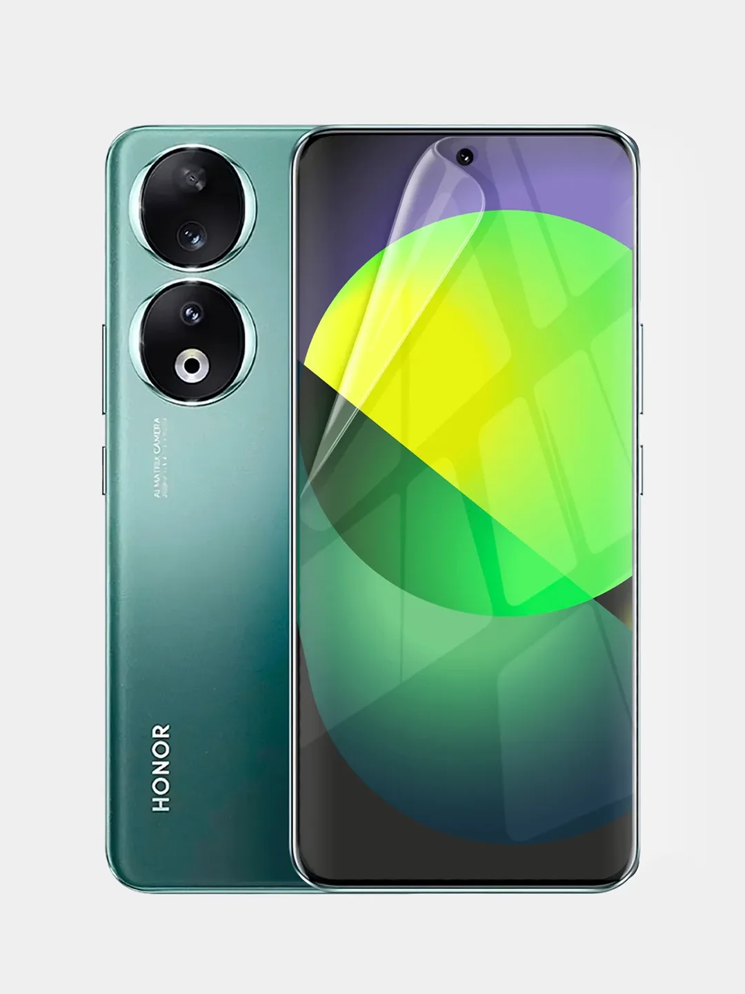 Прозрачный защитная плёнка 1-2 шт для Honor 90 гидрогелевая BROSCORP прозрачная, тонкая, не стекло
