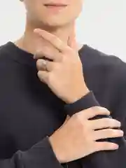 Серебряный кольцо на Новый Год "Римские цифры"