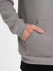 Серый толстовка с капюшоном, унисекс