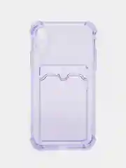 Лавандовый чехол для iPhone XR, с карманом для карт