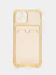 Бронзовый чехол для iPhone 13 Mini с карманом для карт