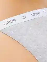 Белый трусы женские танга OPIUM