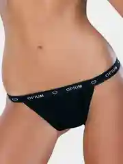 Черный трусы женские танга OPIUM