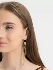 Бронзовый женские вечерние длинные серьги, со стразами