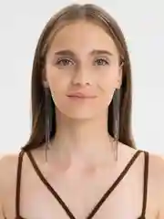 Черный серьги длинные со стразами, вечерние