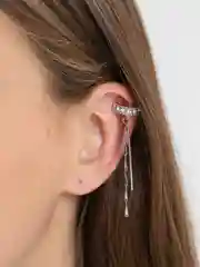 Серебряный серьги-каффы, 3 вида
