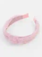 Розовый ободок с узлом